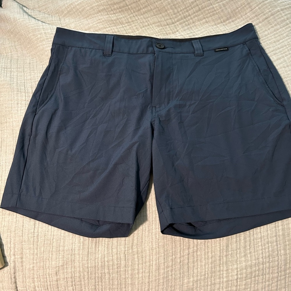 Travis Mathew Dark Blue Flat Front Shorts